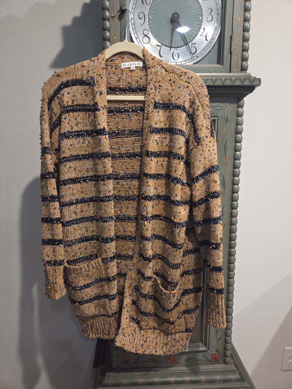 Blakeley Mustard Knit Pom-Pom Cardigan